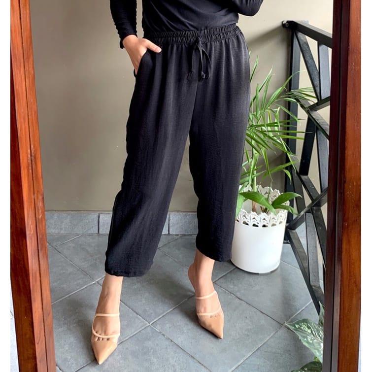Baggy Pants Wanita Celana Panjang Ayodya Premium Bahan Crinckle