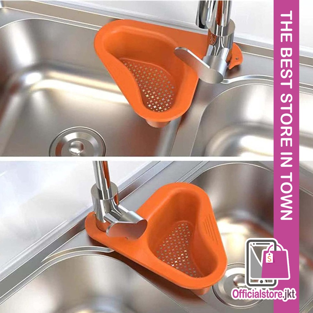 OSJ - Rak Sudut Tirisan Wastafel Segitiga Angsa Plastik - Rak Sudut Westafel