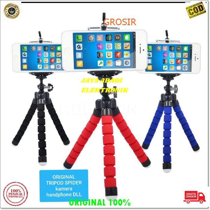 J132 TRIPOD MINI LIPAT HOLDER U SPIDER KAKI TIGA MONOPOD PEGANGAN HP KAMERA CAMERA PENYANGGA DUDUKAN POD MOBILE ORIGINAL TRIPOD SPIDER MINI HOLDER U LIPAT KAKI GORILA MONOPOD PEGANGAN HP HANDPHONE KAMERA UNIVERSAL KOKOH STABIL LEBAR MAX 9 CM