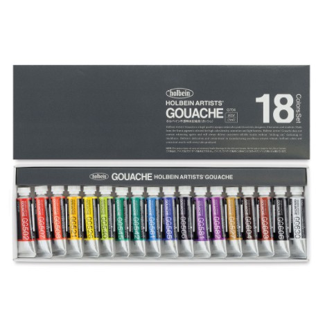 

Holbein Artists' Gouache Set - Set of 18, 5ml tubes