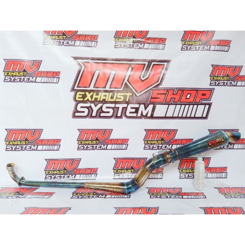 knalpot kou kidal bebek twotone supra vega jupiter revo