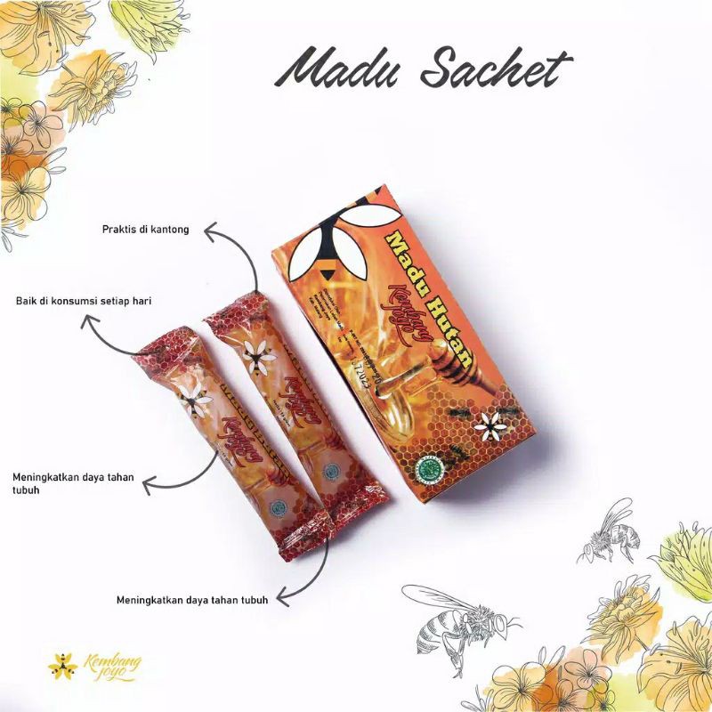 

Madu Kembang Joyo Sachet Madu Hutan 15gram x 5pcs Beli 5 kotak free 1