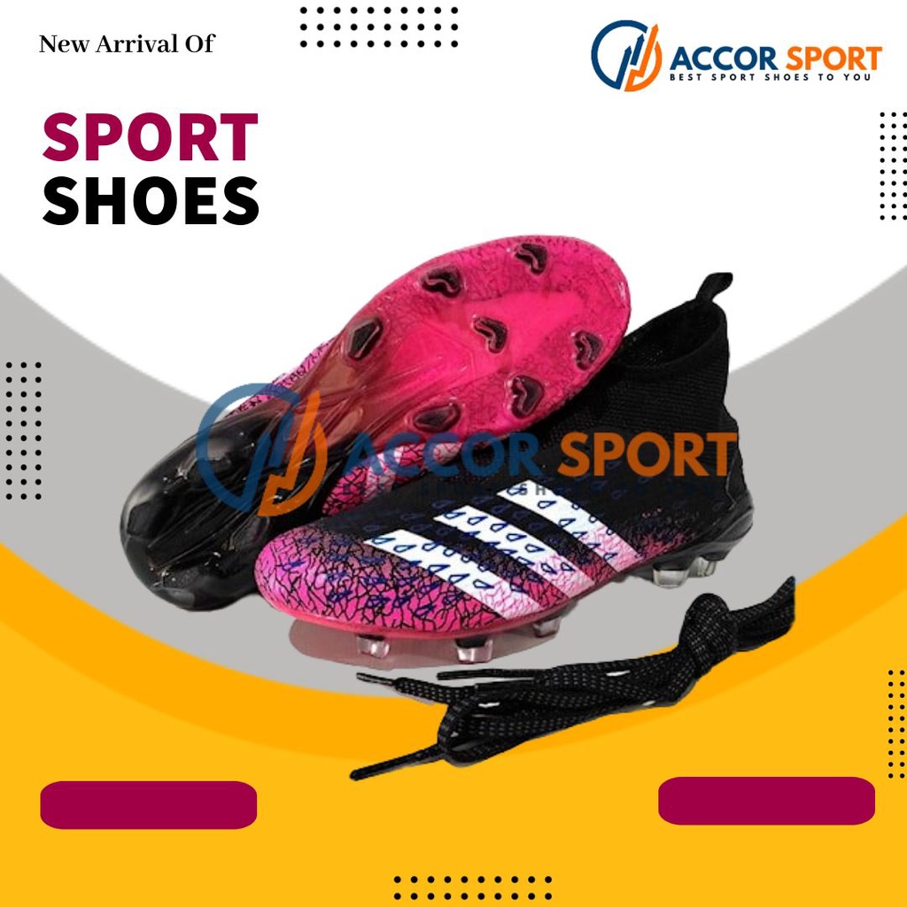 Sepatu Bola Adidas Predator Hitam Pink Baru