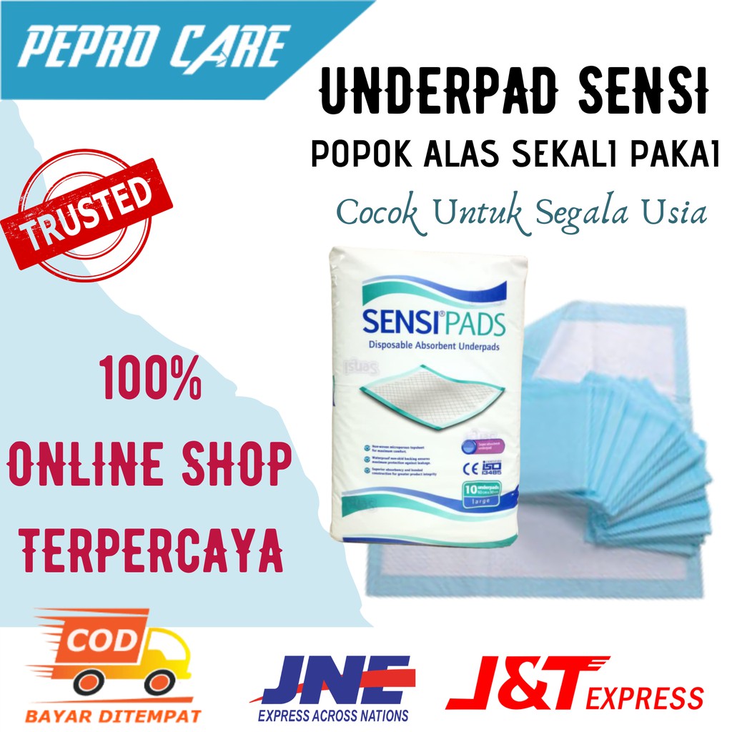 PERLAK OMPOL DEWASA SENSI UNDERPAD SENSI UNDER PADS PAD MEDIS MURAH ANTI AIR SEKALI PAKAI PPF 32