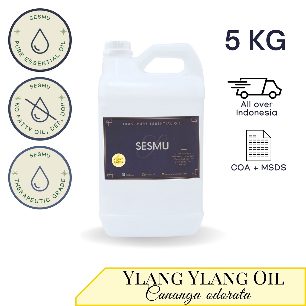 5 KG / 5 L / 5000 ML YLANG-YLANG 100% PURE ESSENTIAL OIL / MINYAK ATSIRI