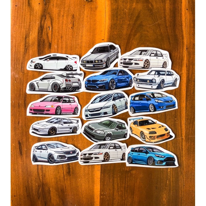 sticker pack mobil stiker mobil gambar mobil tempel di laptop kulkas handphone lemari buku