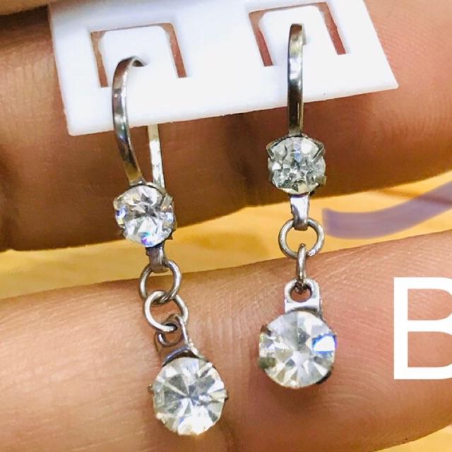Anting monel permata anti karat anti iritsasi // anting wanita // anting monel-B
