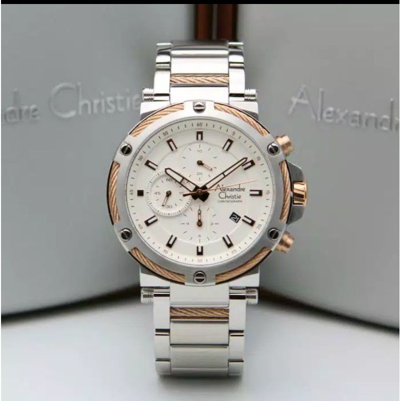 Jam tangan pria Original Alexandre Christie AC-6561 MCBTRSL