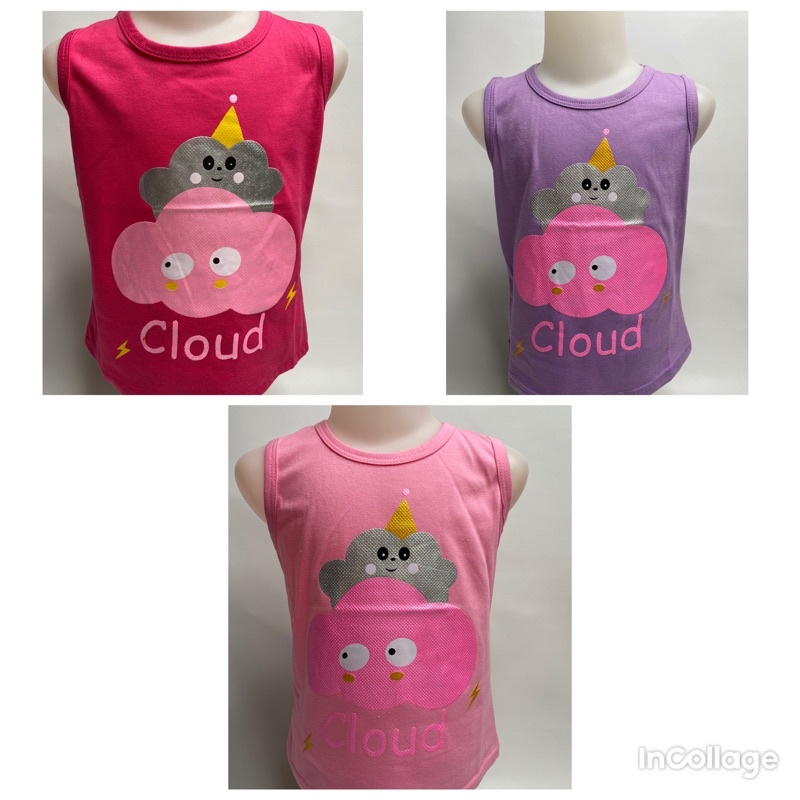 Singlet anak perempuan (CLOUD)1-9tahun