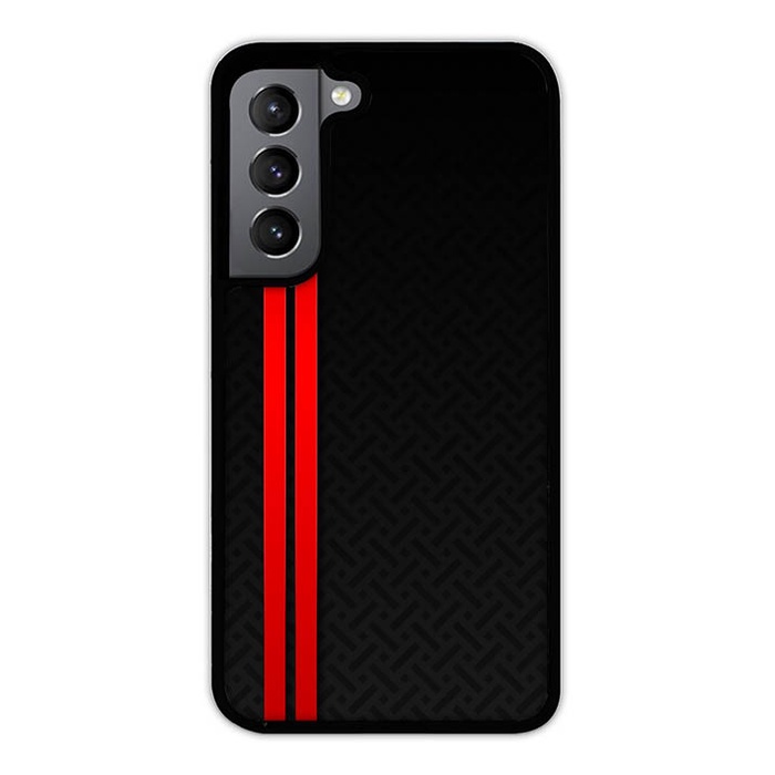 Casing Case Samsung Galaxy S22 S21 S20 Ultra, S22 S21 S20 S10 S9 Plus, S21 S20 FE Abstract Black & R