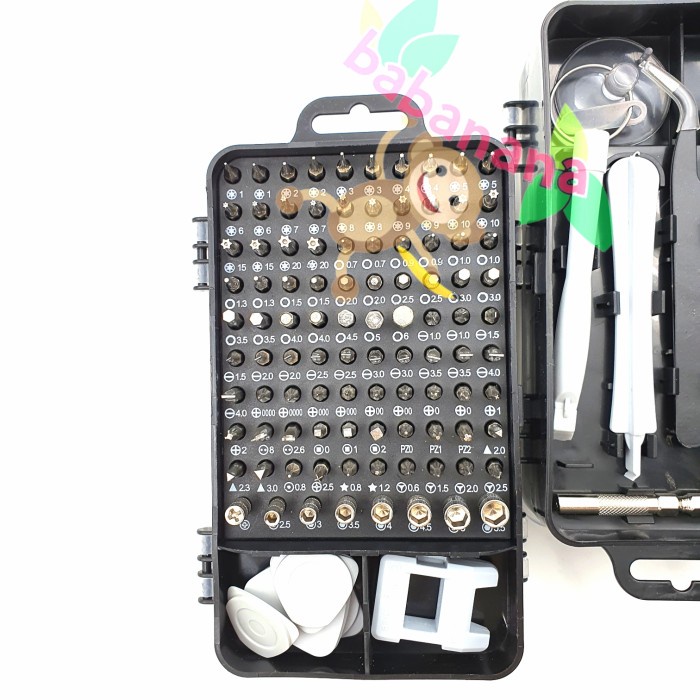 obeng kecil set 115 in 1 laptop kacamata pc alat congkel hp ipad