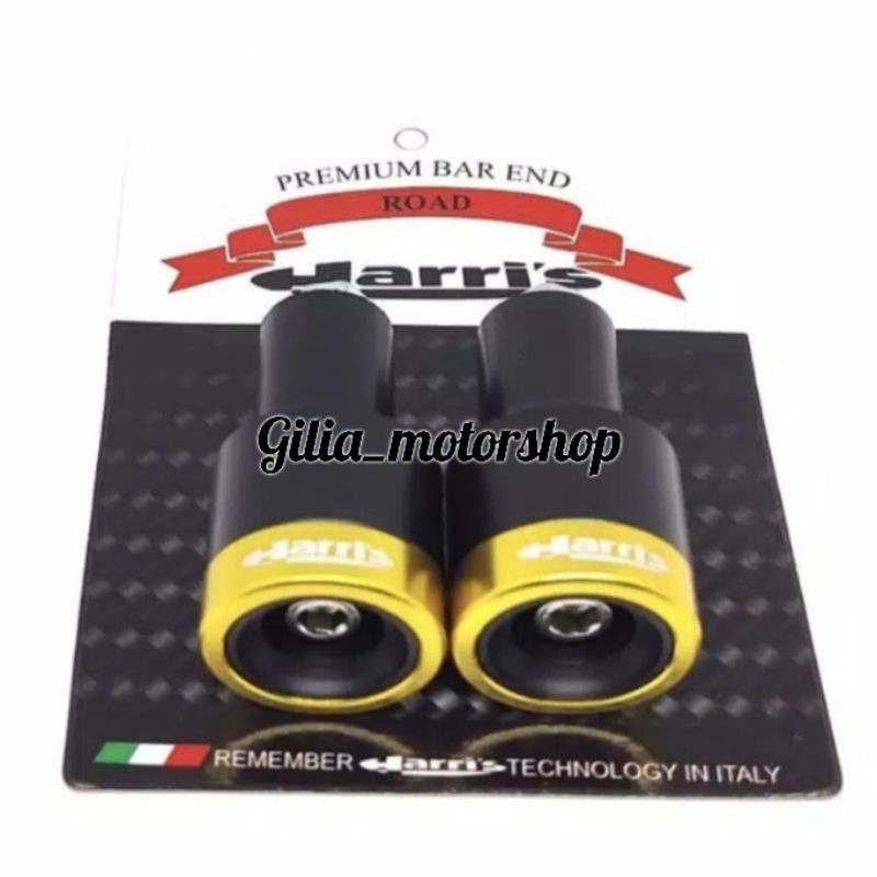 Jalu handgrip Bar End Harris Original  Italy Premium Full CNC Universal Jalu Stang HARRIS  Nmax Pcx Vario Aerox