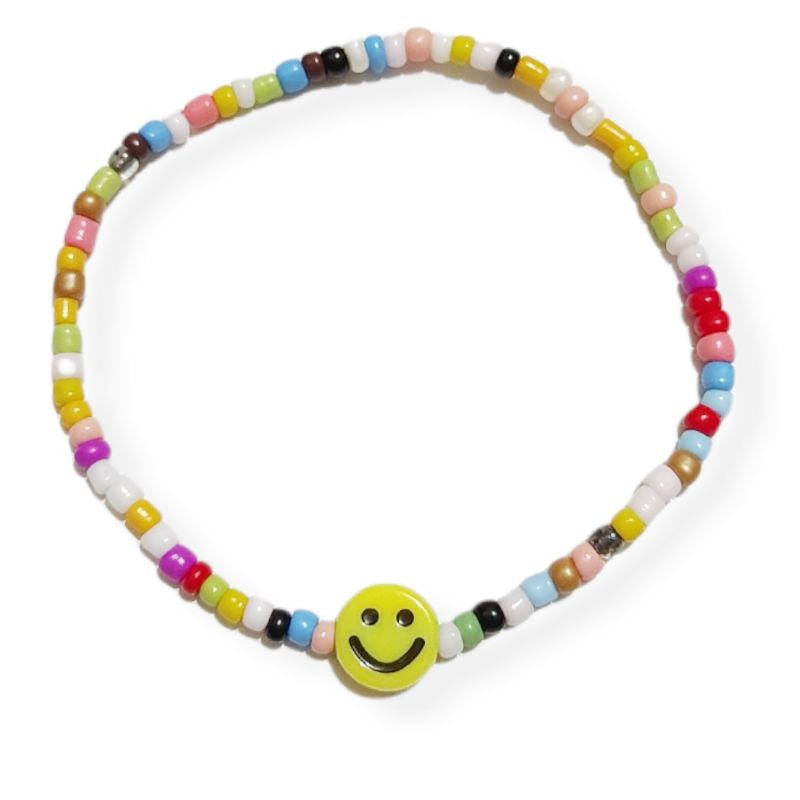 Gelang Smile Colorful Beads Mote Senyum Warna Warni Kpop Korea ala Sehun