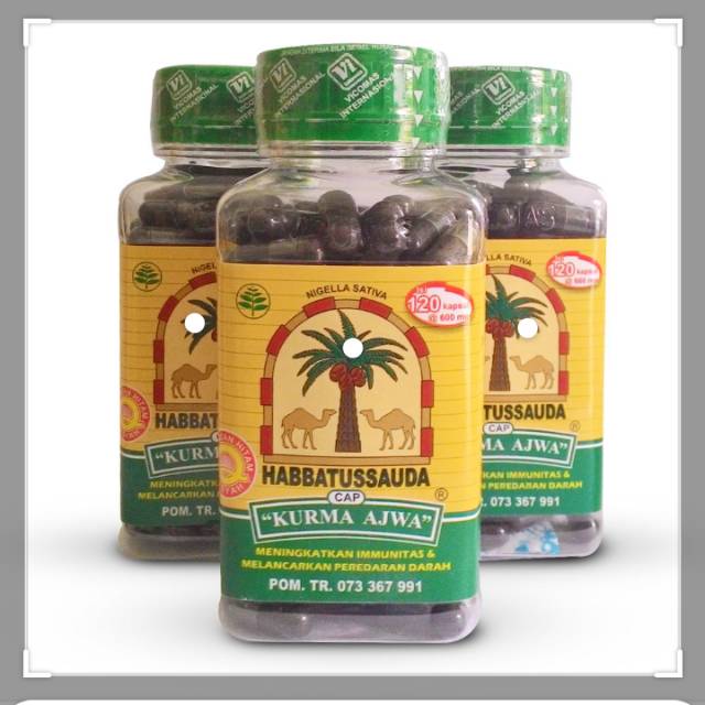 PELANCAR ASI / VITAMIN IBU MENYUSUI / HABBATUSSAUDA CAP KURMA AJWA ISI 100/ ASI BOOSTER