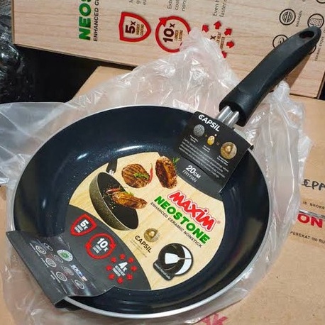 Maxim Neostone Frypan 20 cm Anti Lengket Lapisan Ceramic Desaign Elegant / Penggoran Anti Lengket 20 cm