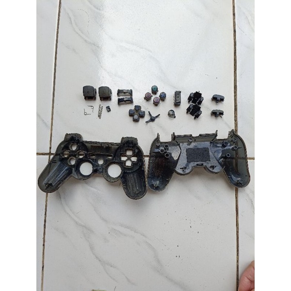CASING STIK STICK PS3 SIXAXIS SECOND BEKAS ORI MESIN LENGKAP LUBANG BAUT TIDAK PATAH