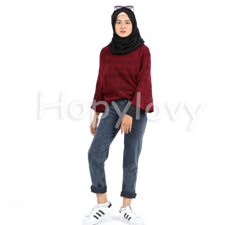 Celana Jeans Boyfriend Snow Black Wanita Highwaist / BF Snow