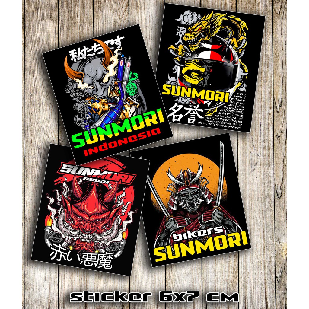 Sticker Sunmori Stiker Sunmori Isi 4 Sticker Motor Sunmori Shopee Indonesia