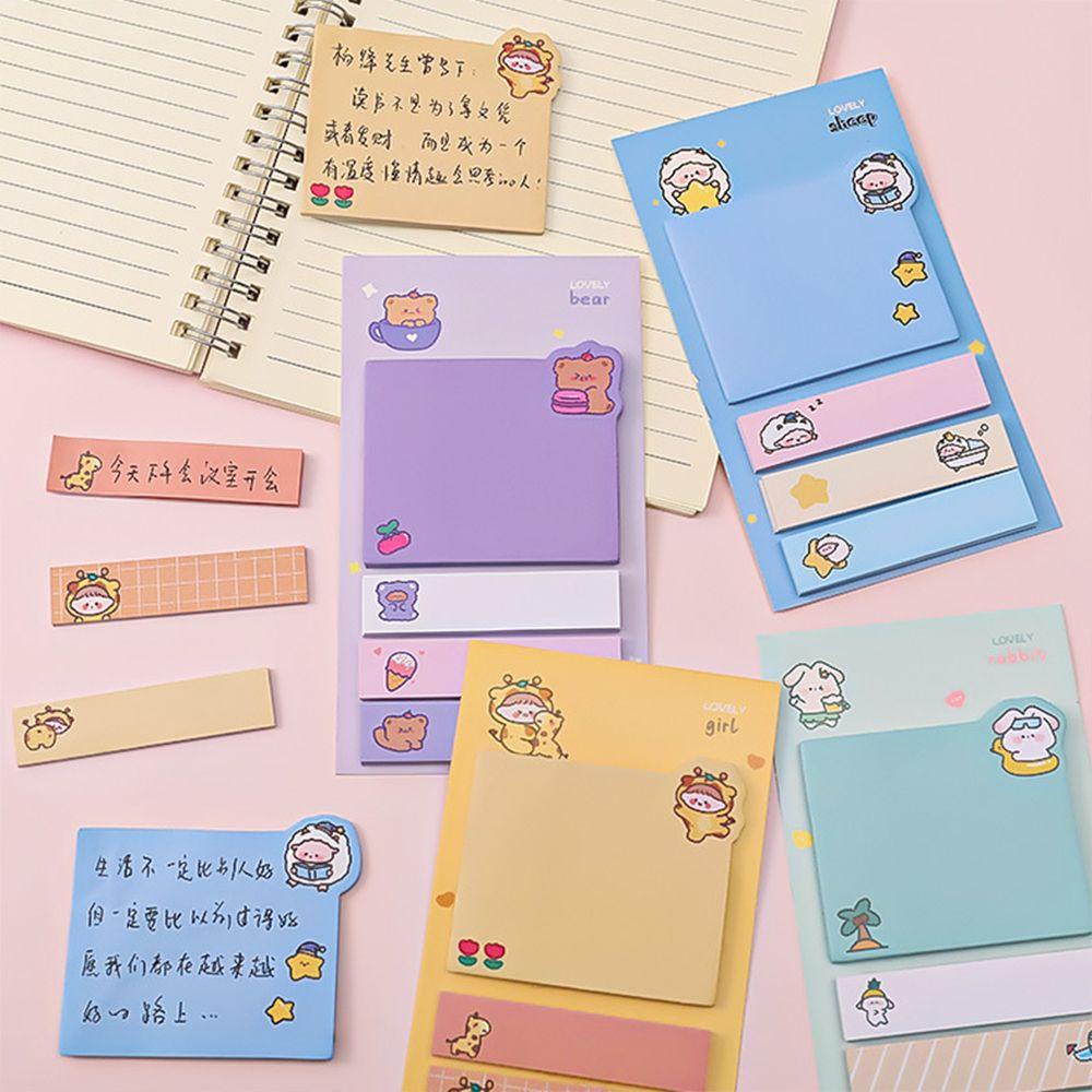 Nanas 80lembar Sticky Notes Perlengkapan Sekolah Kartun N Kali Animal Stationery Planner Stiker