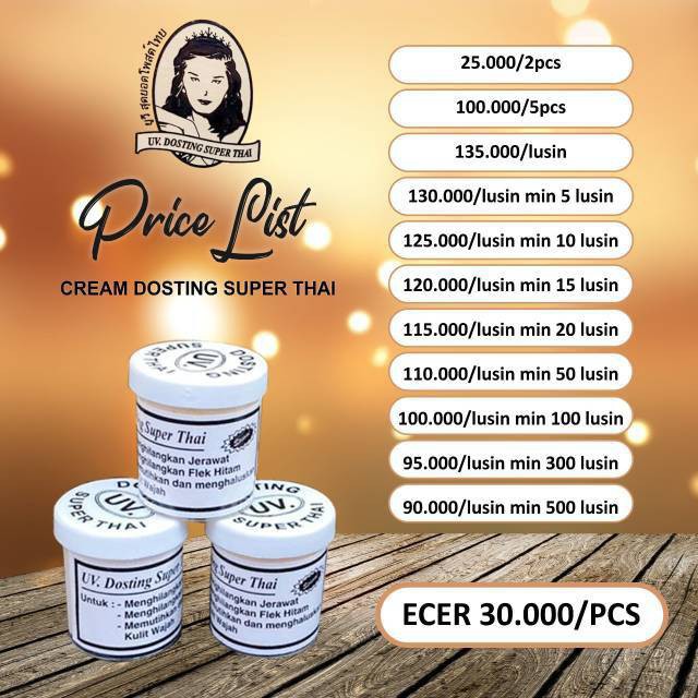 Hot Sale CREAM SP DOSTING GOLD SUPER THAI( isi 12 pot) Baru