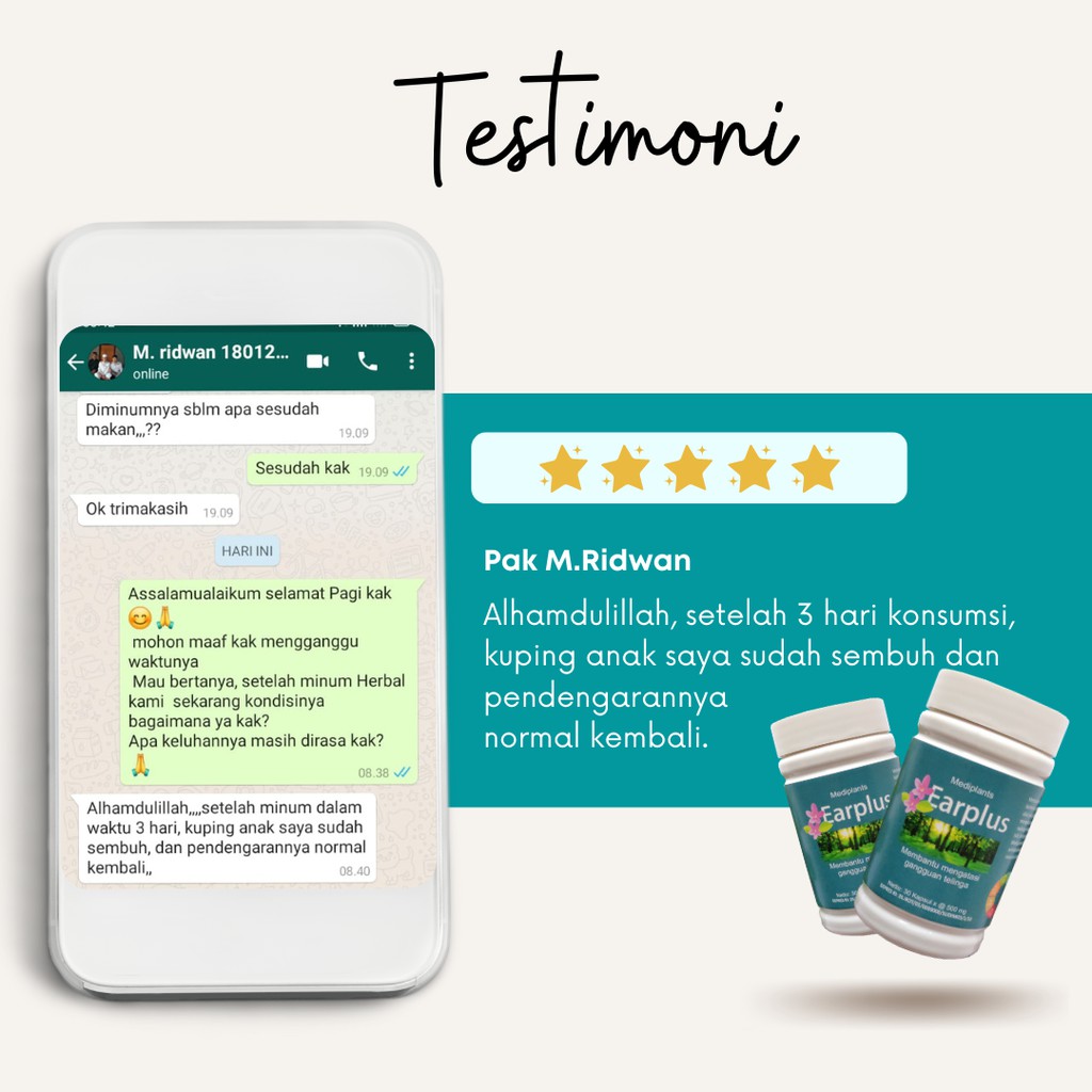 EARPLUS Obat Herbal Infeksi Telinga dan Telinga Congek Anak &amp; Dewasa