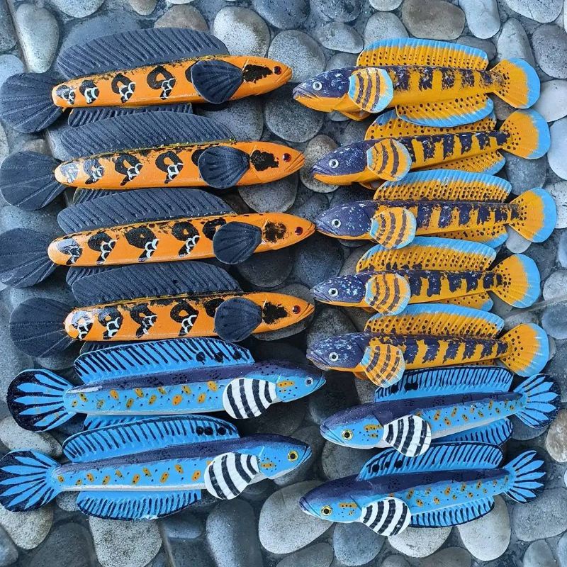 Patung Penggoda Channa Patung Channa Miniatur Patung Ikan Channa Gabus Bogo