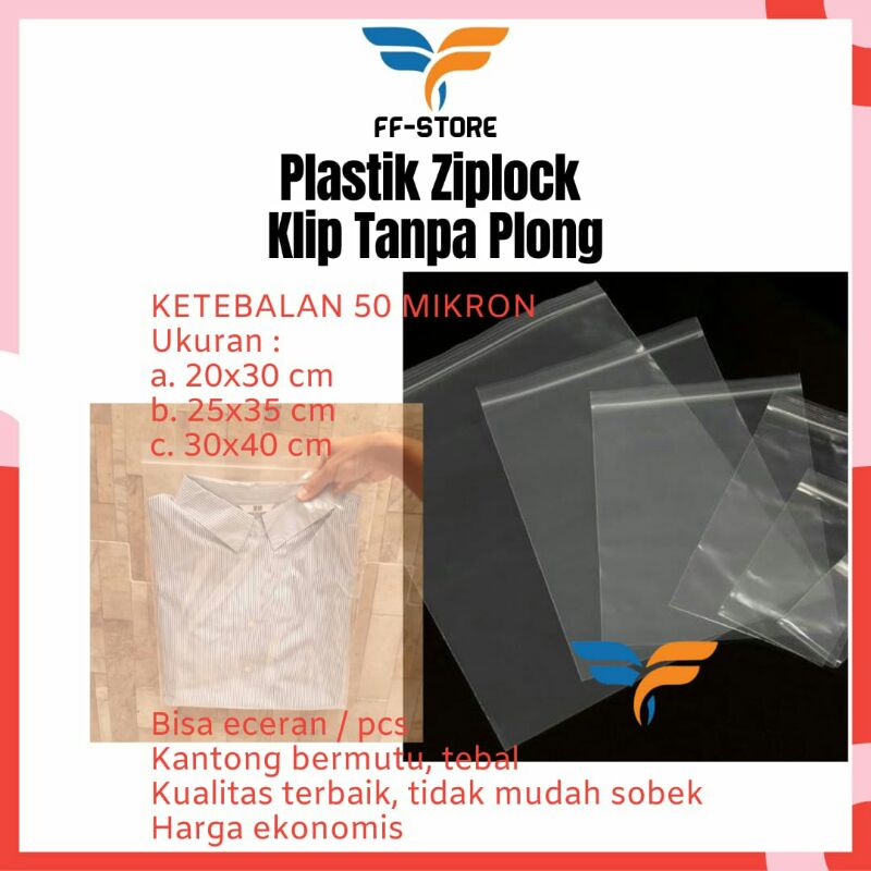 

Plastik Klip Ziplock Bening 30x40 25x35 20x30