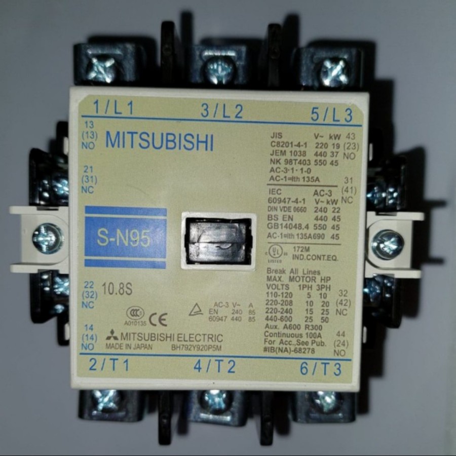 Kontaktor Mitsubishi SN 95 220v - Contactor Mitsubishi SN 95 Termurah - 220v