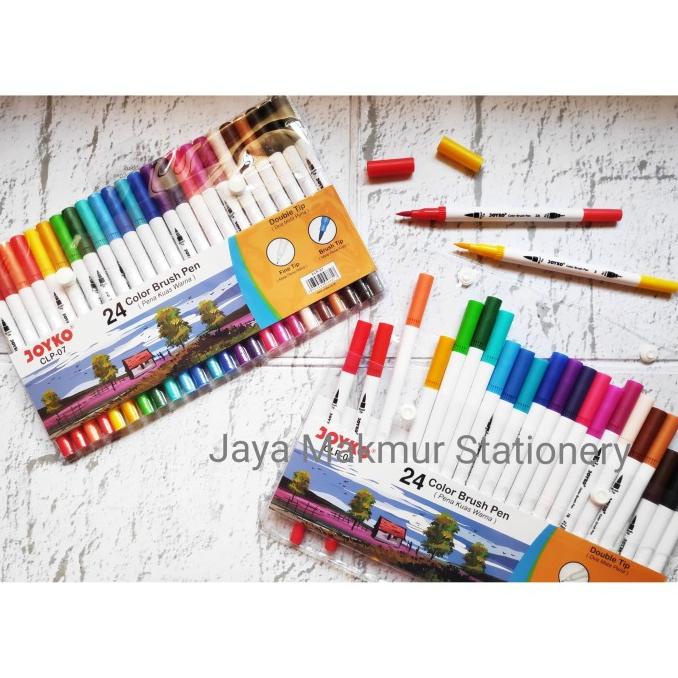 

(BISA COD) Pen gel kuas color brush pen joyko set 24 warna CLP-07 BERGARANSI Kode 1431