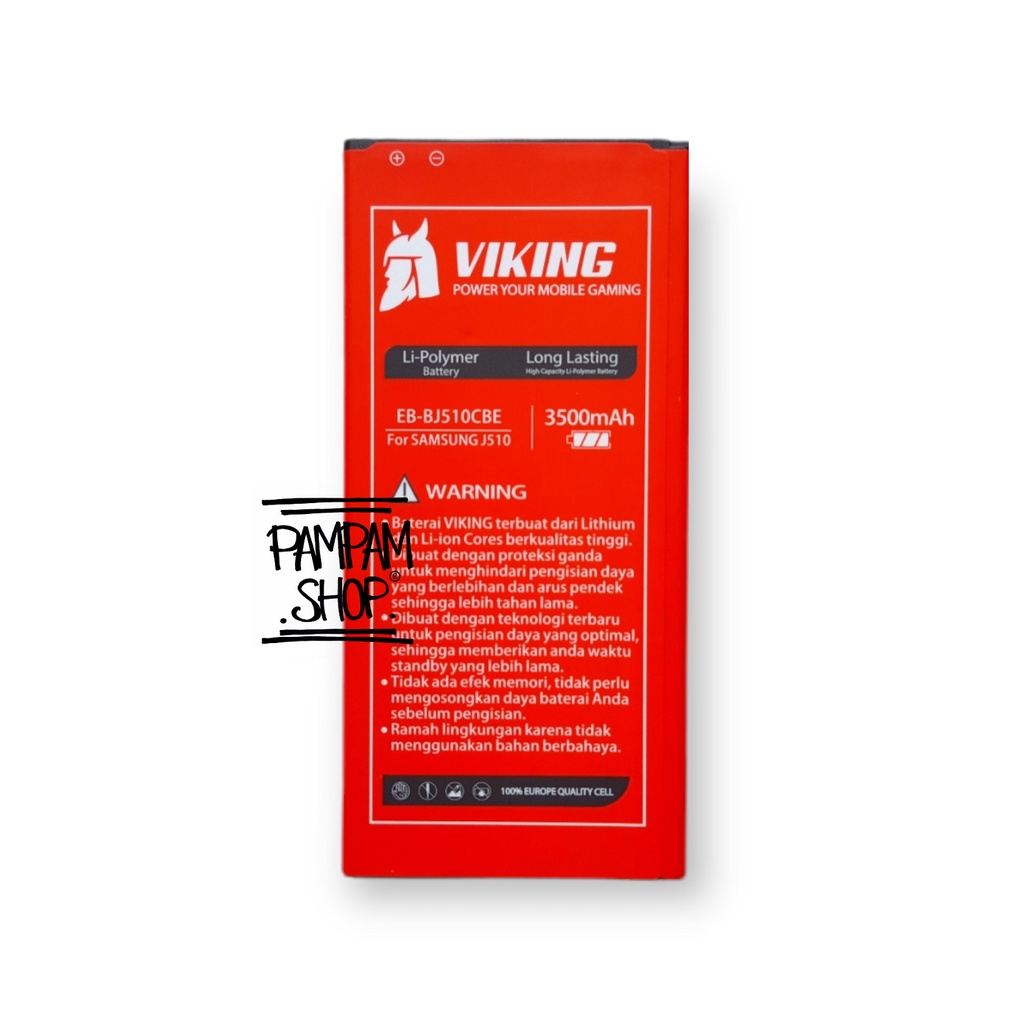 Baterai VIKING Double Power Original Samsung Galaxy J5 2016 J510 EB-BJ510CBE EB-BJ510CBC Batre Batrai Battery Ori HP Handphone