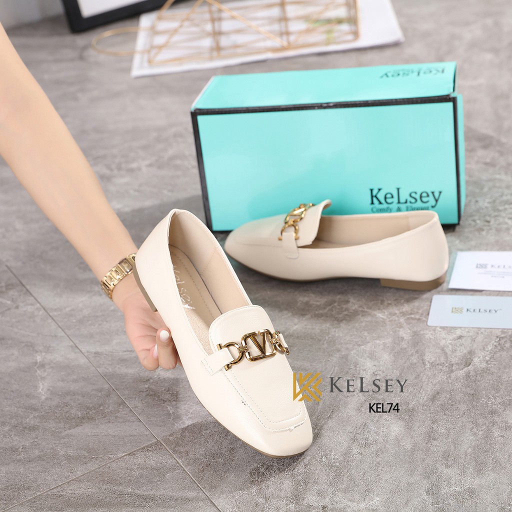 (GRATIS ALAS KAKI) Kelsey Sepatu Flat Shoes Wanita KEL74