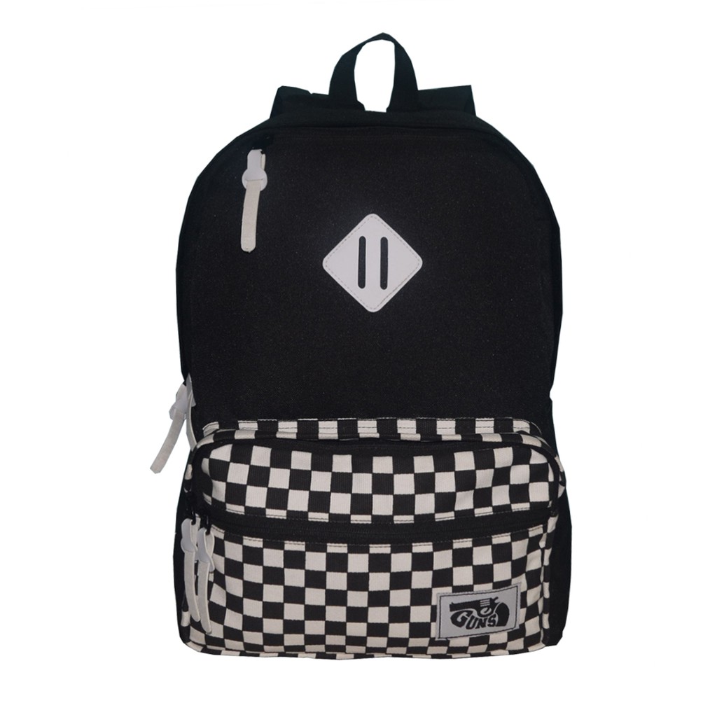 COD - Tas Sekolah Pria Tas Ransel Pria Tas Punggung Pria Tas Distro Pria Backpack Motif Catur Keren