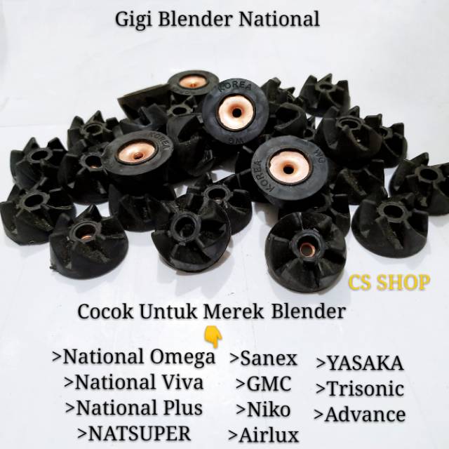 GIGI KARET BLENDER NATIONAL drat kecil