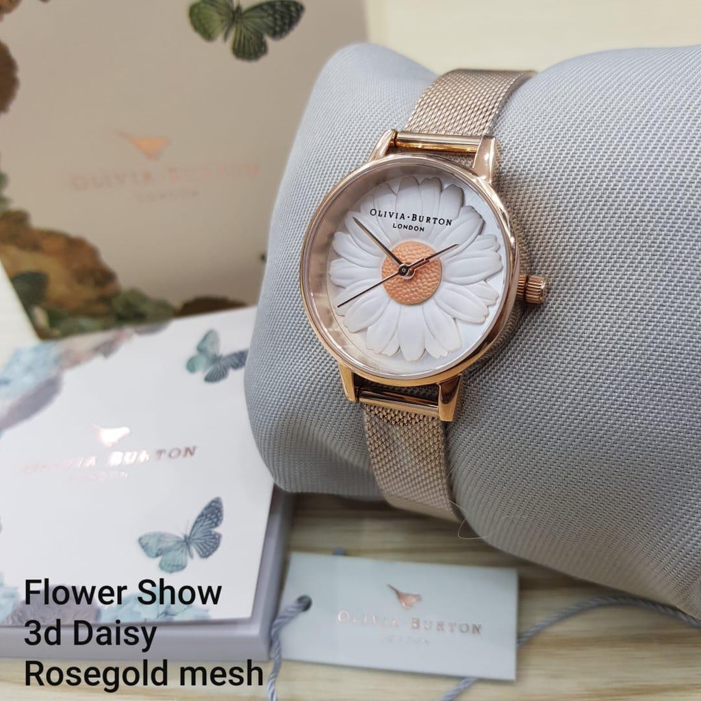 JAM TANGAN WANITA OLIVIA BURTON 3D DAISY FLOWER SHOW