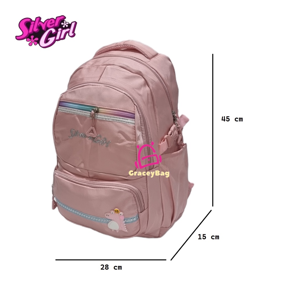 GB-70195E Tas Ransel Sekolah Anak Perempuan / Remaja Silvergirl