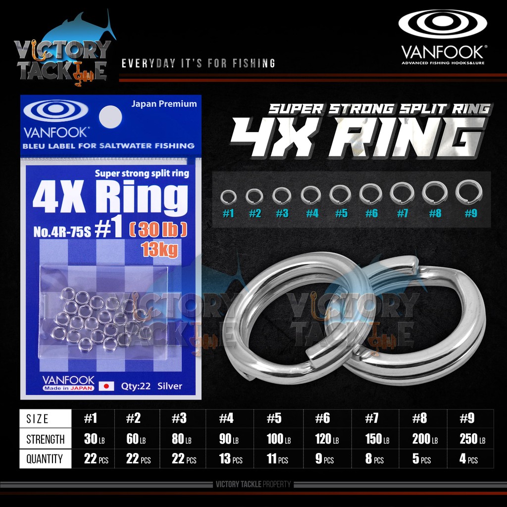 RING PANCING SPLIT RING | VANFOOK SUPER STRONG 4X SPLIT RING MADE IN JAPAN
