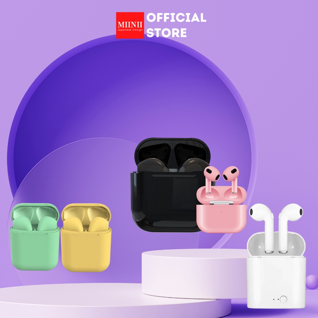 MIINII 3 Model Eearphone Bluetooth i12/PRO4/PRO4S TWS Handsfree Wireless TWS V4.2 Super Bass