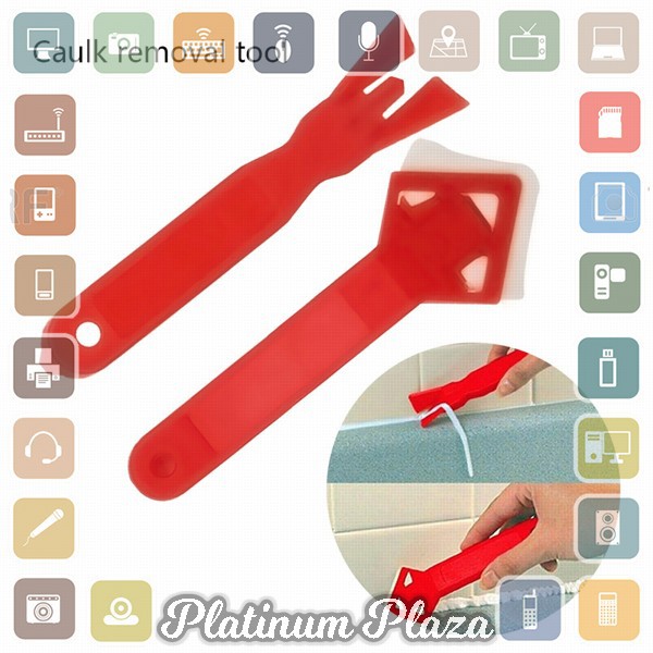 Balight 2 in 1 Alat Pembersih Perapi Lem Silikon Sealant Tool Scraper - Red`1R6XUA-