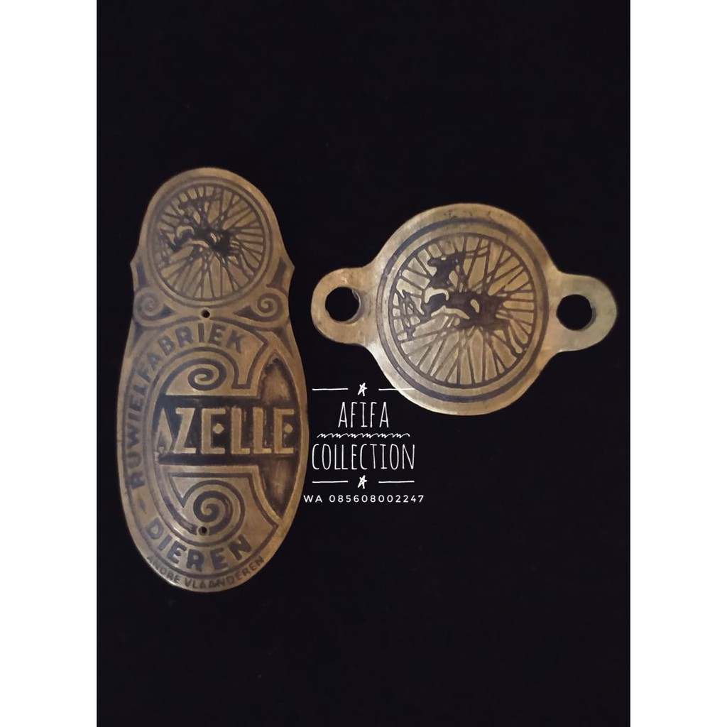 GAZELLE - Emblem Logo Plat Sepeda Ontel Kuno Merk Gazelle - AFIFA COLLECTION