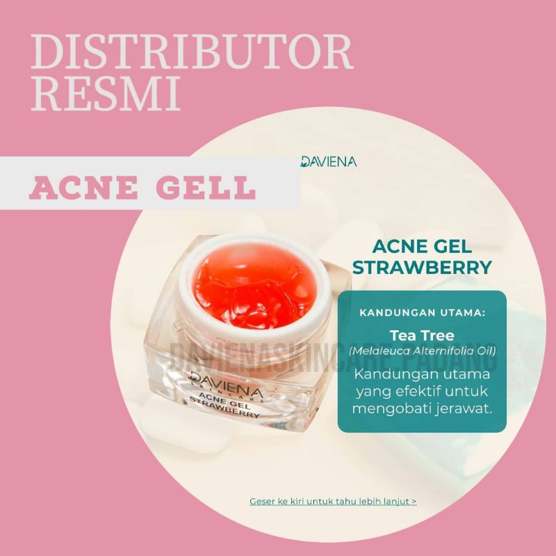 Davienaskincare Gell Strawberry | distributor daviena | davinaskincare