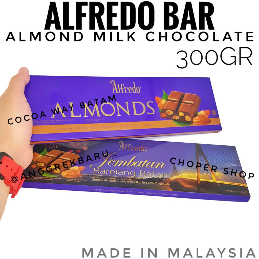 

Coklat Alfredo Almond Bar 300gr / Cokelat Alfredo