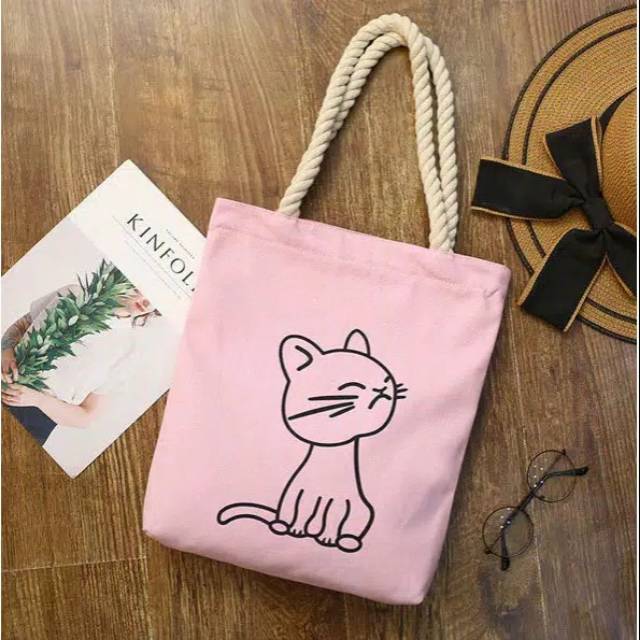 Tote Bag/Selempang Tas Kucing Lucu