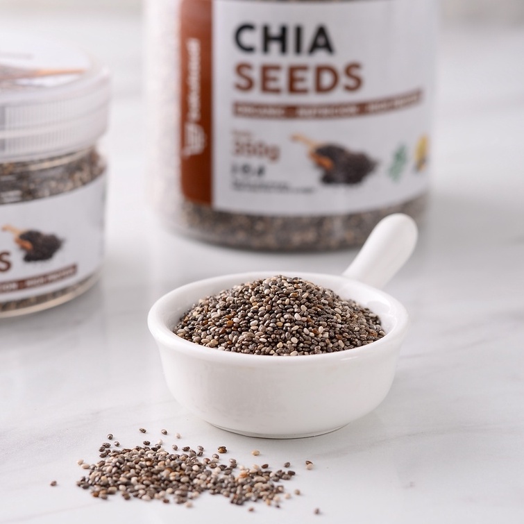 Organic Chia Seed Grade A Premium Quality Original 100% Murni non GMO Asli / Biji Chia Seeds Hitam Organik Chiaseed Chiaseeds Cia seed Original