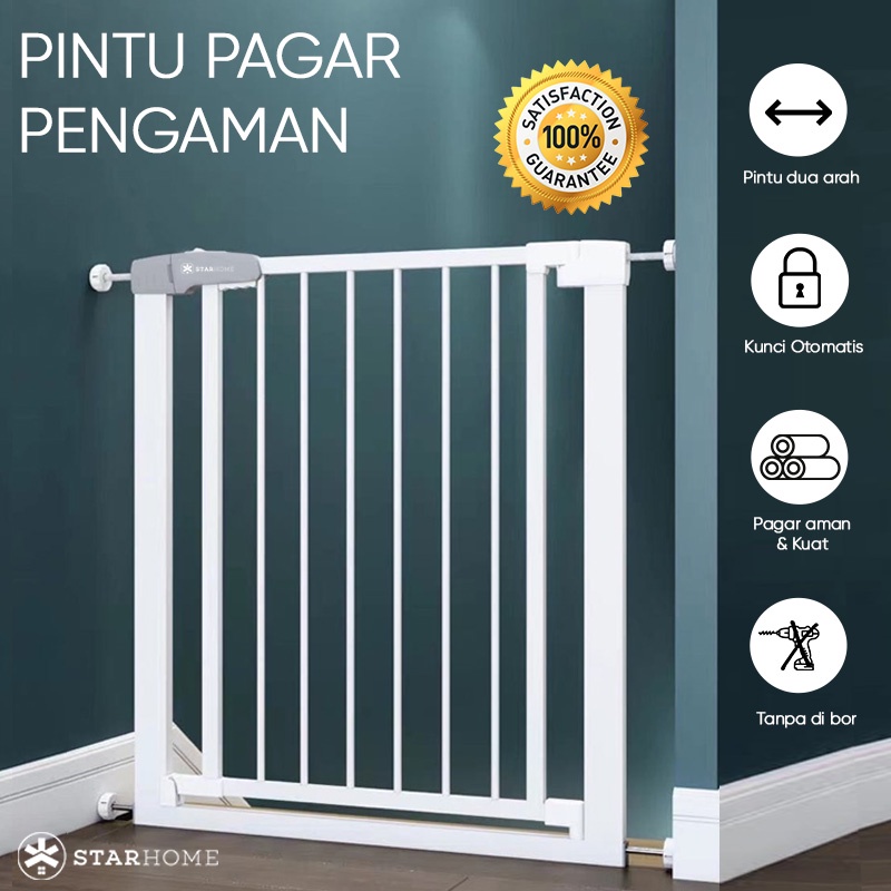 Pagar Bayi Pintu Pagar Pengaman Tangga Balkon StarHome Pembatas Tangga Dapur Kamar Mandi Baby Safety Gate Baby Gate