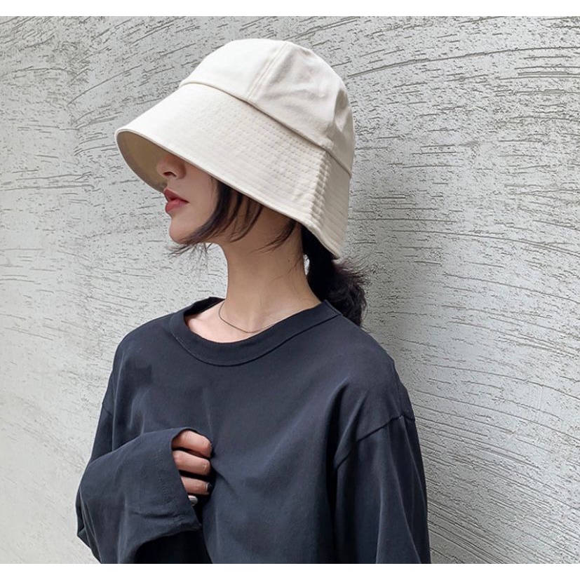 DUNIA FASHION ID WIDE BUCKET HAT selebgram aksen tali /topi wanita terlaris DRILL