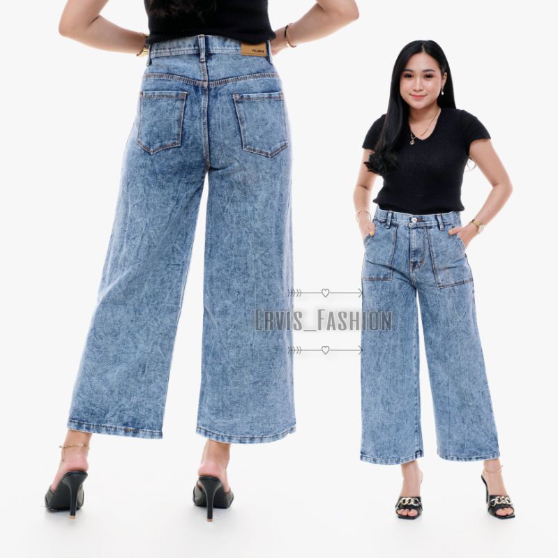 Celana Kulot 28 - 34 Jumbo Celana Jeans Wanita