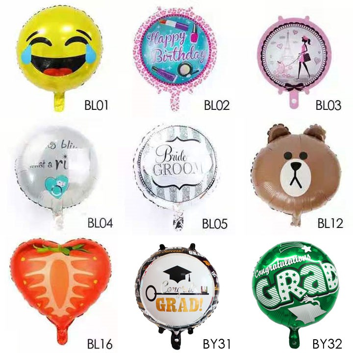BALON FOIL BULAT ANEKA TEMA GAMBAR LOL EMOJI LINE PAW PATROL HBD ENGAGEMENT