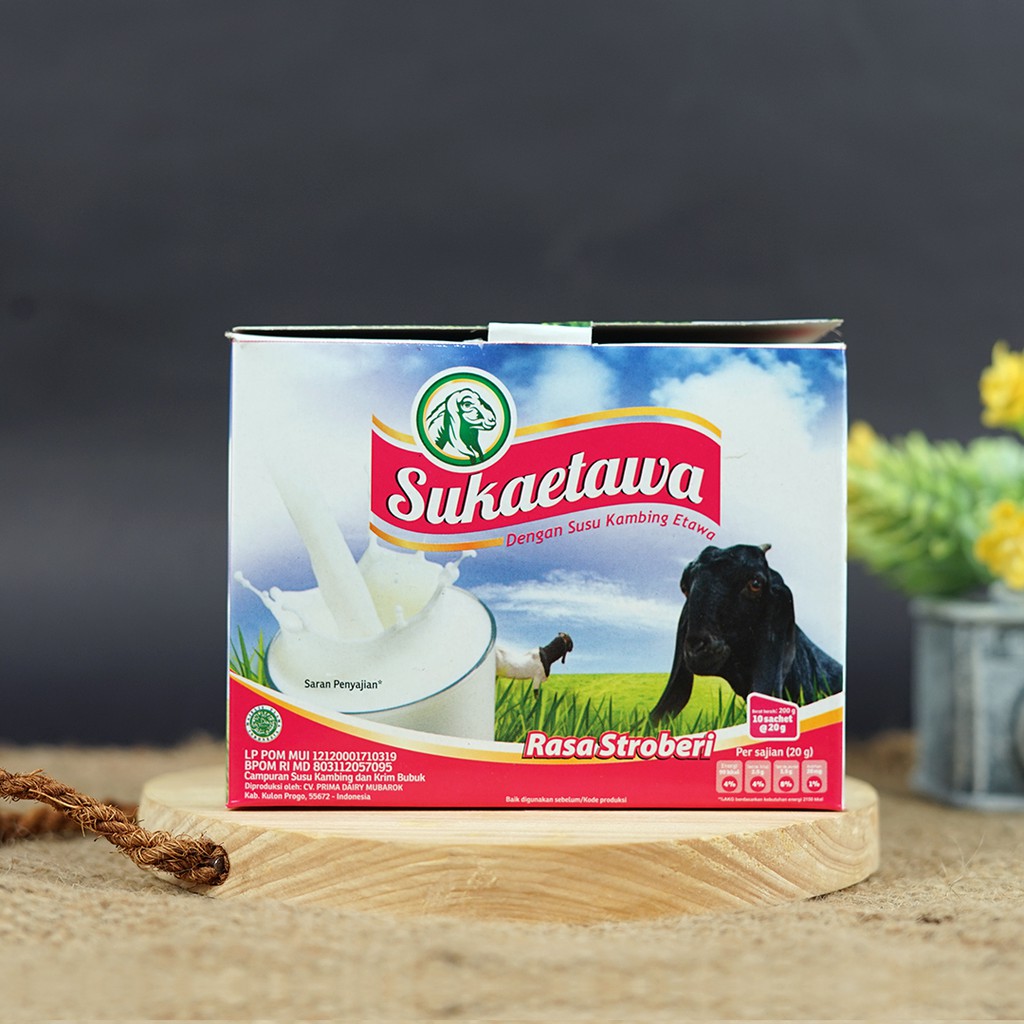 

Susu kambing Etawa sachet - Sukaetawa (Stroberi)