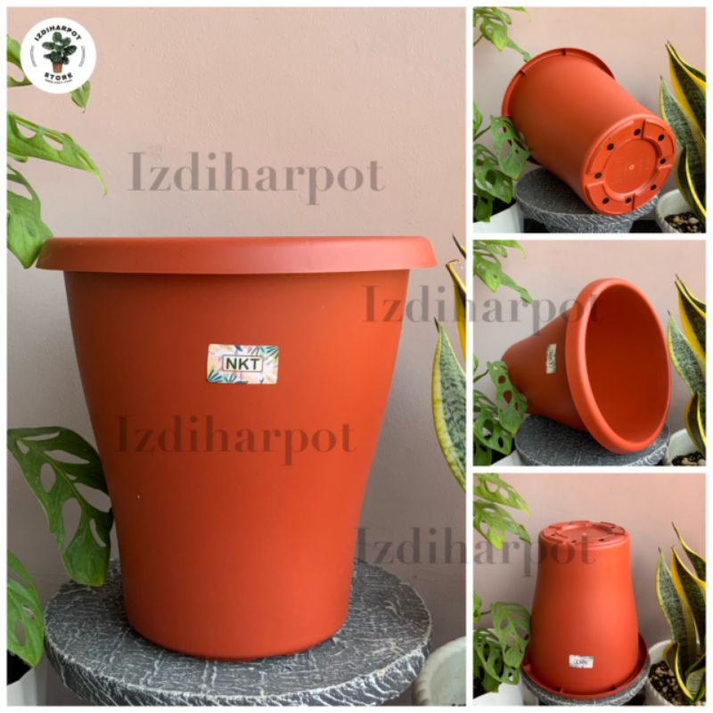 pot bunga tanaman tinggi nkt tower 30cm - NKT TOWER 30 MERAH BATA