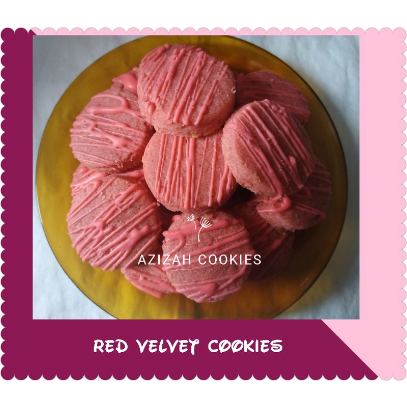 

Kue Kering velvet almond azizah cookies